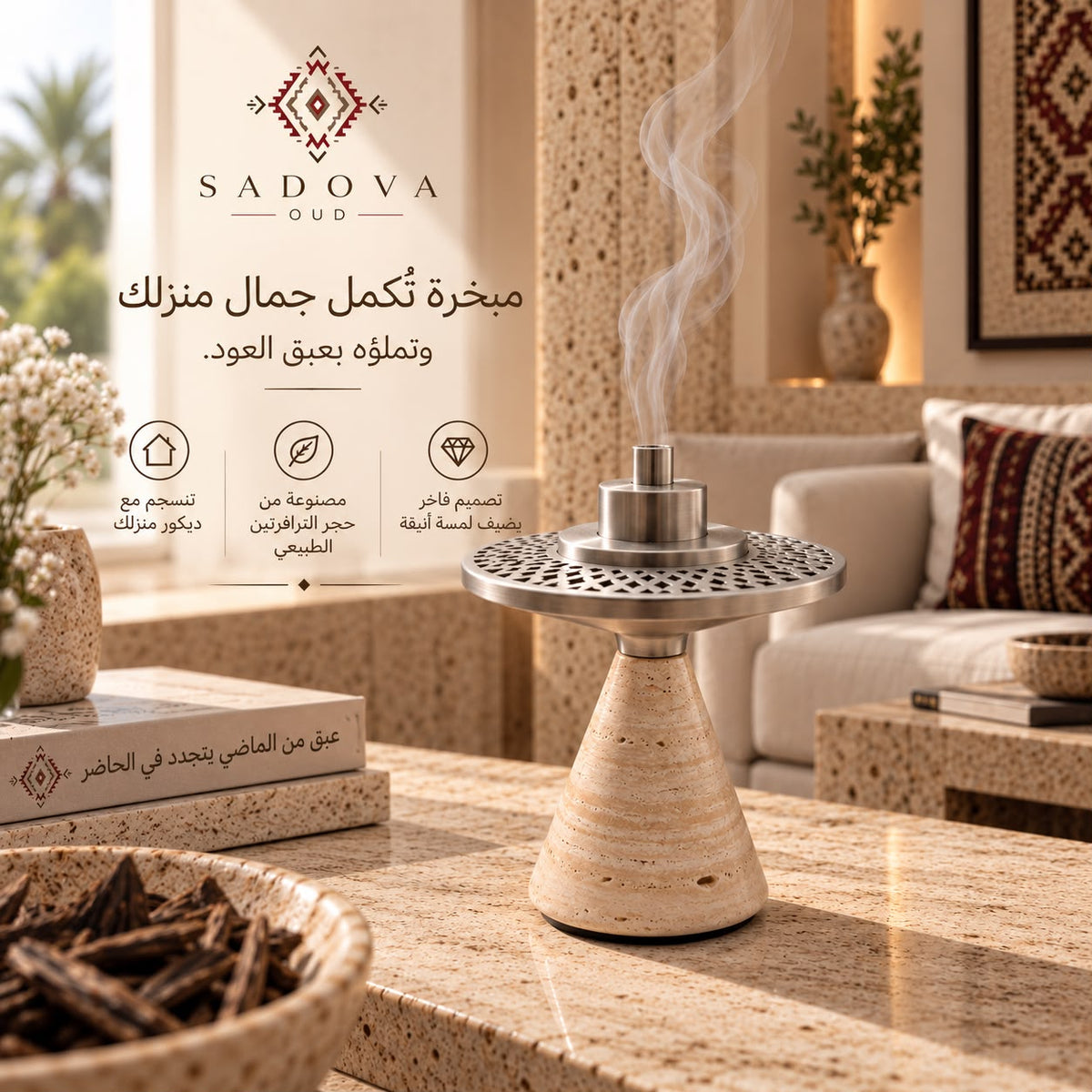 مبخرة الترافرتين الفاخرة